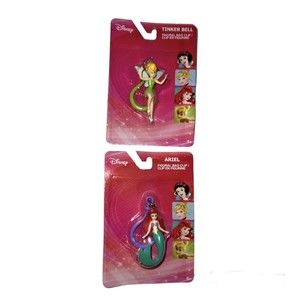 Disney TINKER BELL & ARIEL Figural Backpack Bag Clips. Set Of 2.